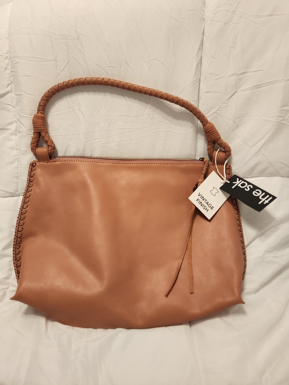 The Sak Vintage Finish Coral Leather Shoulder Bag